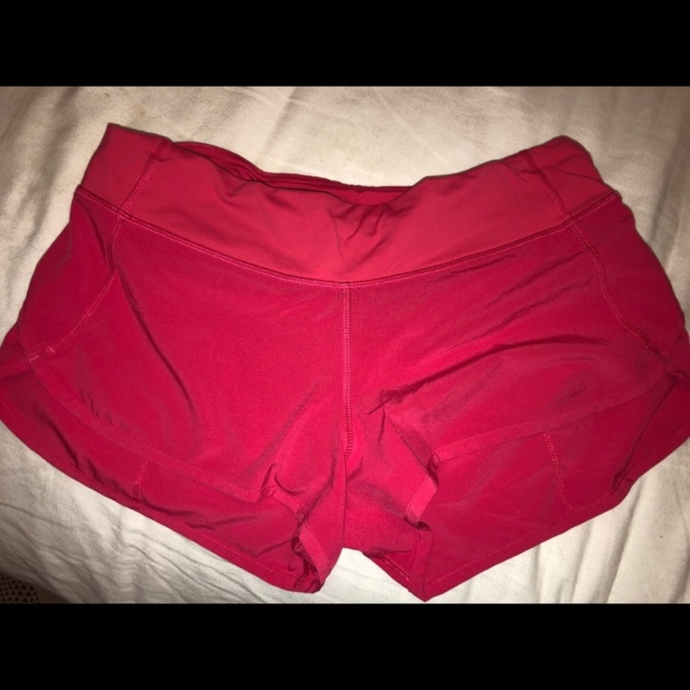 Hot Pink Lululemon Speed Shorts